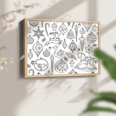 Vintage Ornaments -Framed Print - Restickable