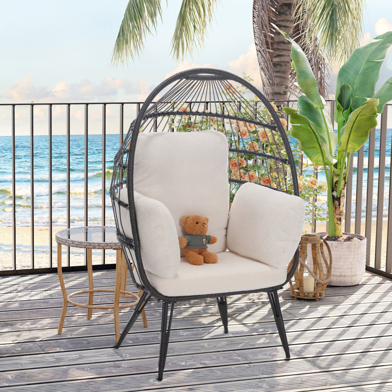 Fauteuil à œufs COOLMORE, Ourson blanc