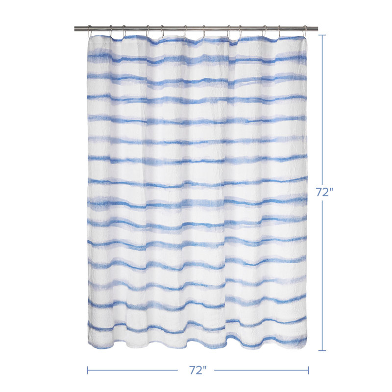 Rideau de douche Wavy, Marine