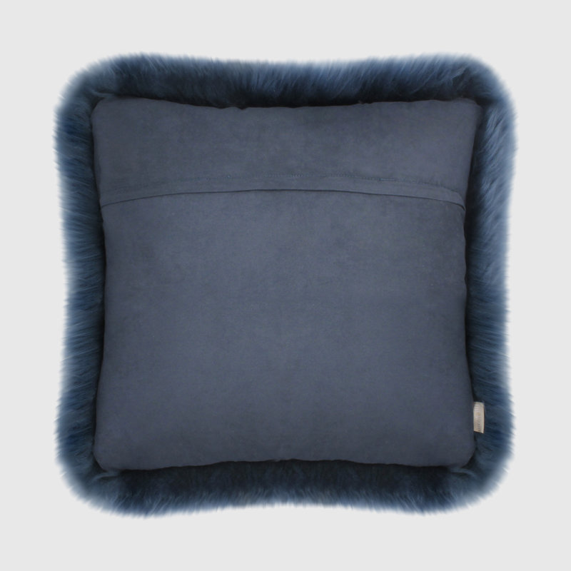 Fieldman Leather Reversible Throw Pillow, Blue Indigo