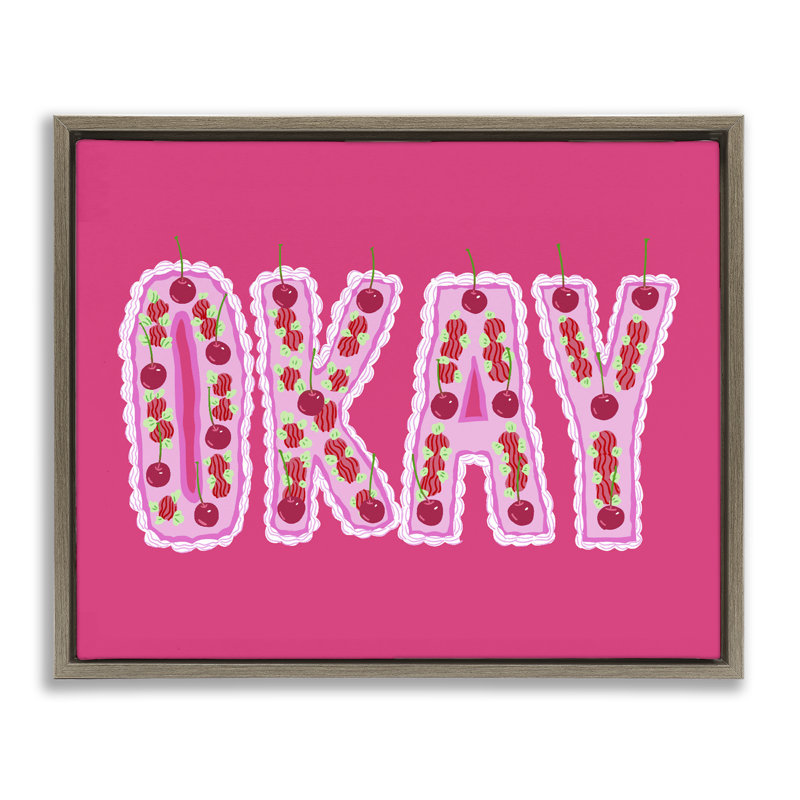 Cadre flottant Okay Cherry Cake, design par Ziwei Li, 25 x 31, Montalcino Elm Floater Framed