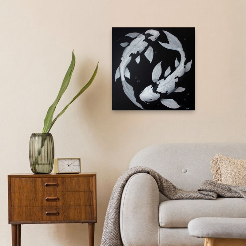 Yin Yang Koi, 24" H x 24" W