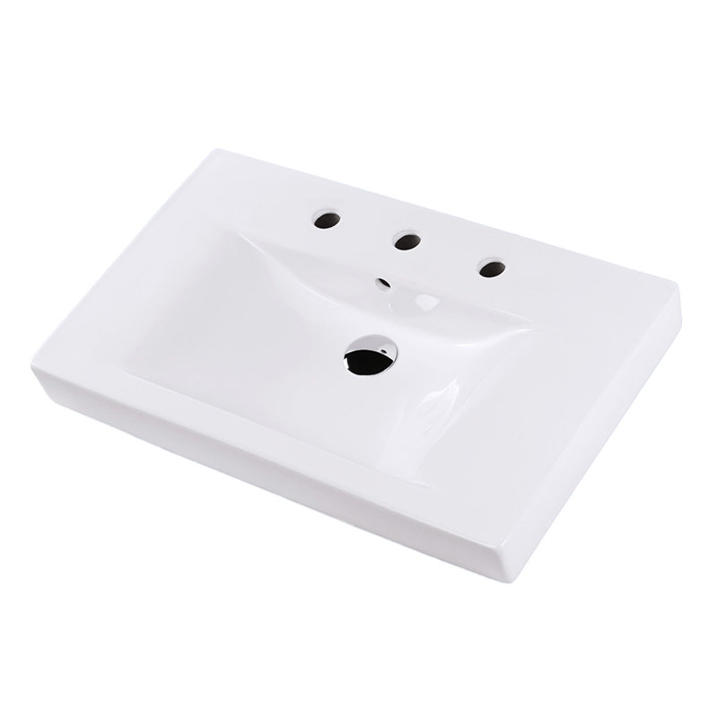 Spring 22 in. L Bathroom Sink, 8" Centers