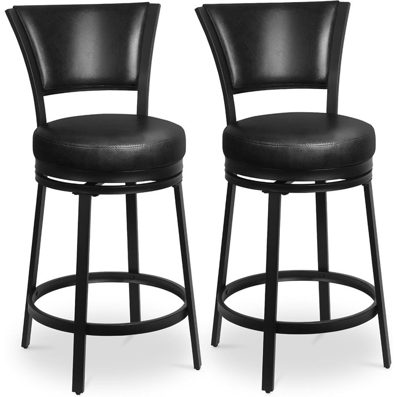 Tabourets de bar, ensemble de 2 tabourets de bar à hauteur de comptoir, 25 po ...