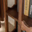 Bibliothèque rotative de couleur noyer