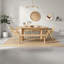 Oval Burlywood Solid Wood Dining Table-1673281170