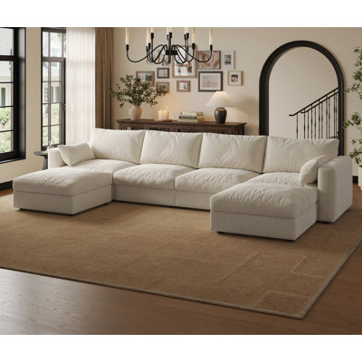 128" Sectional Modular Sofa With Storage
