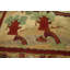 Square Shape Room Size Ivory Antique Chinese Rug Influenced Design Antique American Hooked Rug