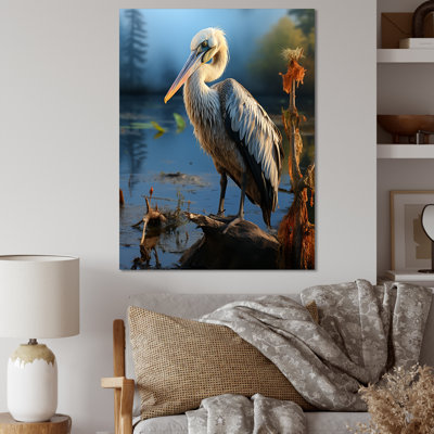 «Avaia Grey Pelican Portrait at Sunrise I», reproduction