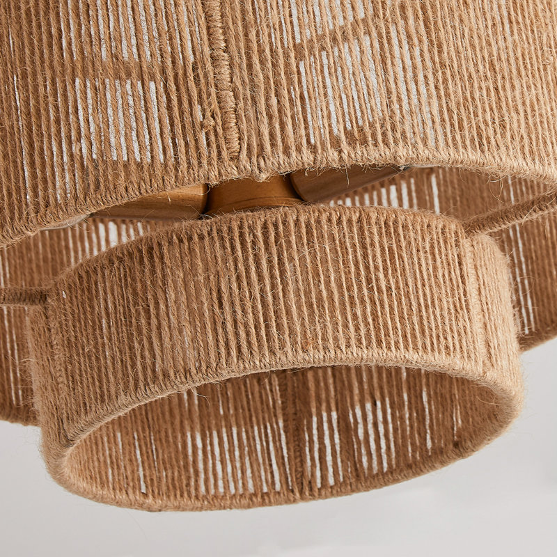 Plafonnier cylindrique semi-encastré 15 po à 2 niveaux et gradateur cylindrique Boho