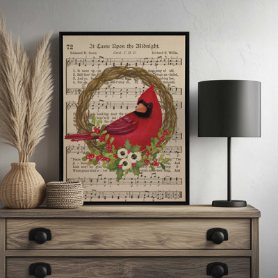 «Cardinal Carols Wreath» par Annie Lapoint, reproduction d'art