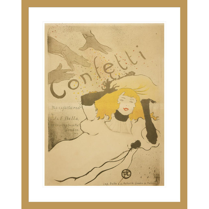 «Confetti» par Henri de Toulouse-Lautrec, impression giclée sur cadre, H 29,5 po x l 23,39 po