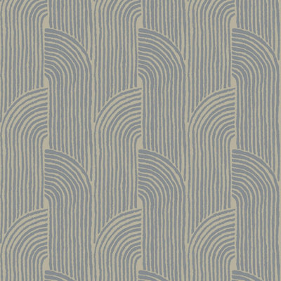 Woven Arcs - Loft Stone Wallpaper