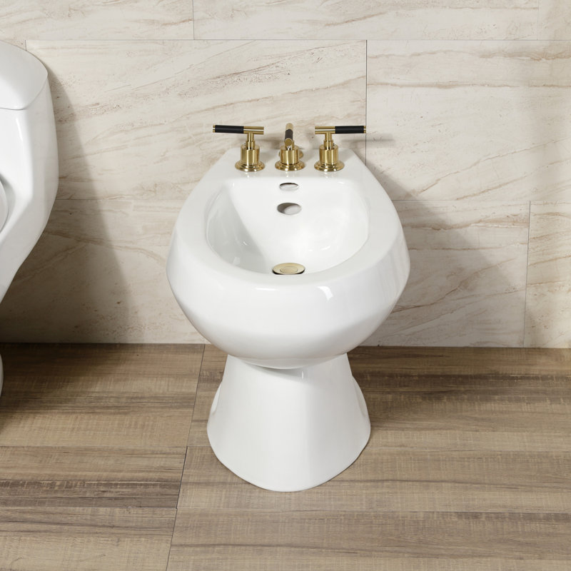 Robinet de bidet à poignée verticale Kingston, Chrome poli