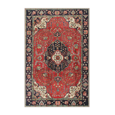 Tapis traditionnel rouge / noir Cheab