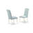 6 Piece Dining Table Set Contains a Rectangle Dining Room Table with X-Legs and 4 Baby Blue Linen Fabric Parson Chairs with a Bench, Wire Brushed Linen White -225785707-165855952-160408483