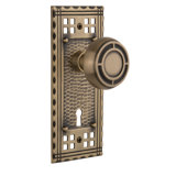 Craftsman Plate with Decorative Keyhole and Mission Door Knob