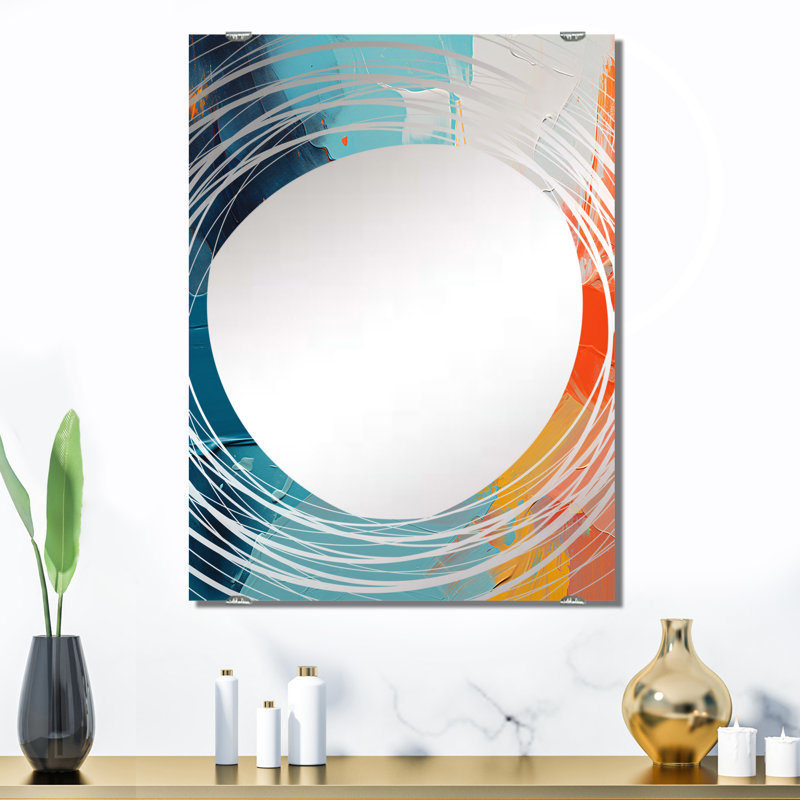 Crisinda - miroir mural peinture abstraite, 32 po x 24 po