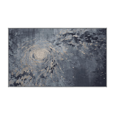 Machine Washable Gray Area Rug