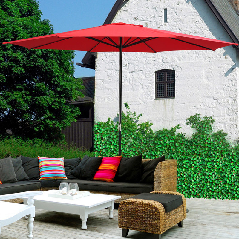 Parasol de marché 13 pi Lebron, Rouge
