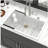 33x22" White granite composite Drop-in kitchen sink