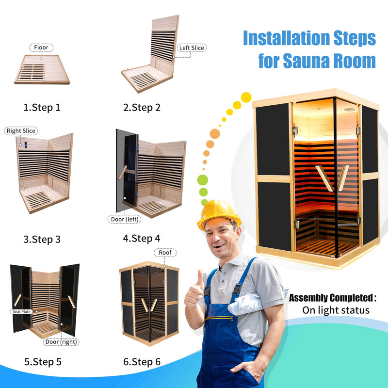 Double Sauna en forme de V à infrarouge lointain