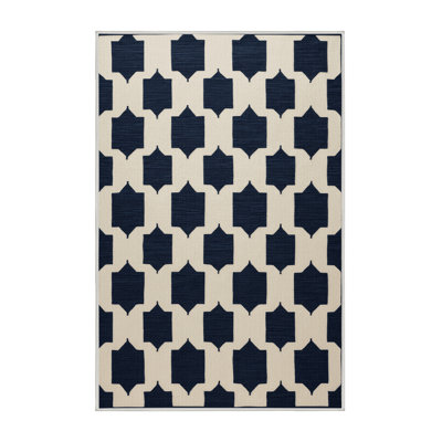 Machine Washable Trellis Beige Area Rug