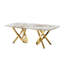 Table basse en acier inoxydable à motif marbré L 50,78 po x l 27,16 po x H 18,11 po