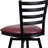 Lomonaco Ladder Back Swivel Metal Barstool with Vinyl Upholstered Seat-33495676-94595984