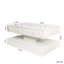 Table basse de rangement avec éclairage DEL, 39,37 po x 21,65 po, stratifié marbre blanc pur
