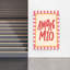 Amore Mio Love Bold Retro Romantic Wall Art Print 1 Piece Wrapped Canvas Wall Art-1507393098