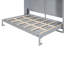 Grand lit mural gris - option peu encombrante pour les salles polyvalentes, les lattes flexibles, le repos confortable convenant aux petits bureaux et aux bureaux à domicile, les courbes du corps de soutien