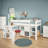 Uno Midsleeper with a Pull Out Desk and Cube Unit