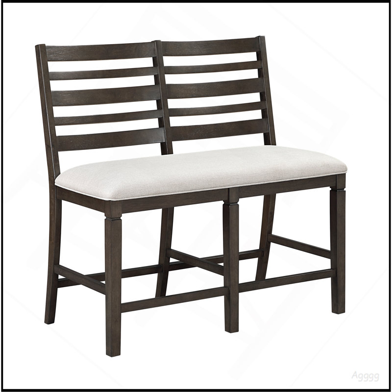 Mobilier de salle à manger de style classique à finition espresso foncé à hauteur de comptoir et banc 1pc