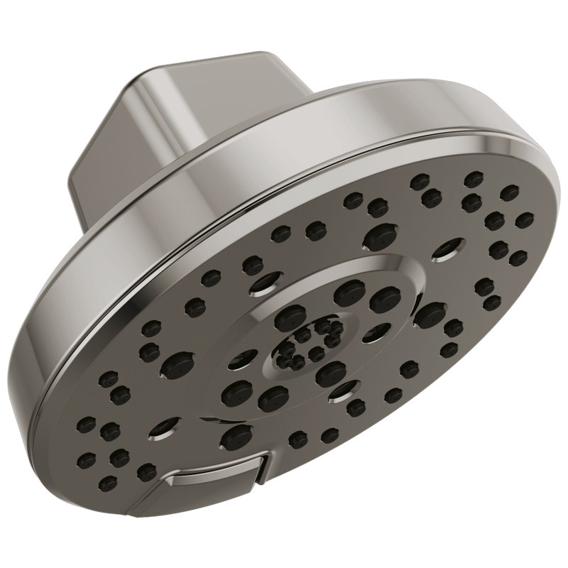 Levoir® H2OKinetic® Round Multi-Function Showerhead, Cool Gray
