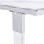 Table d'appoint en verre chromé, table de bout en acrylique, table en forme de C en verre avec base en métal pour le salon, la chambre à coucher, le balcon, la maison et le bureau