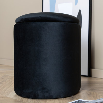 Darence 32cm Wide Round Pouffe Ottoman