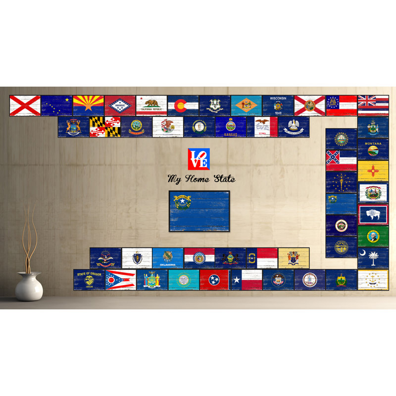 Impression sur toile, Nevada State Flag, 28 x 37, H 16 po x l 21 po