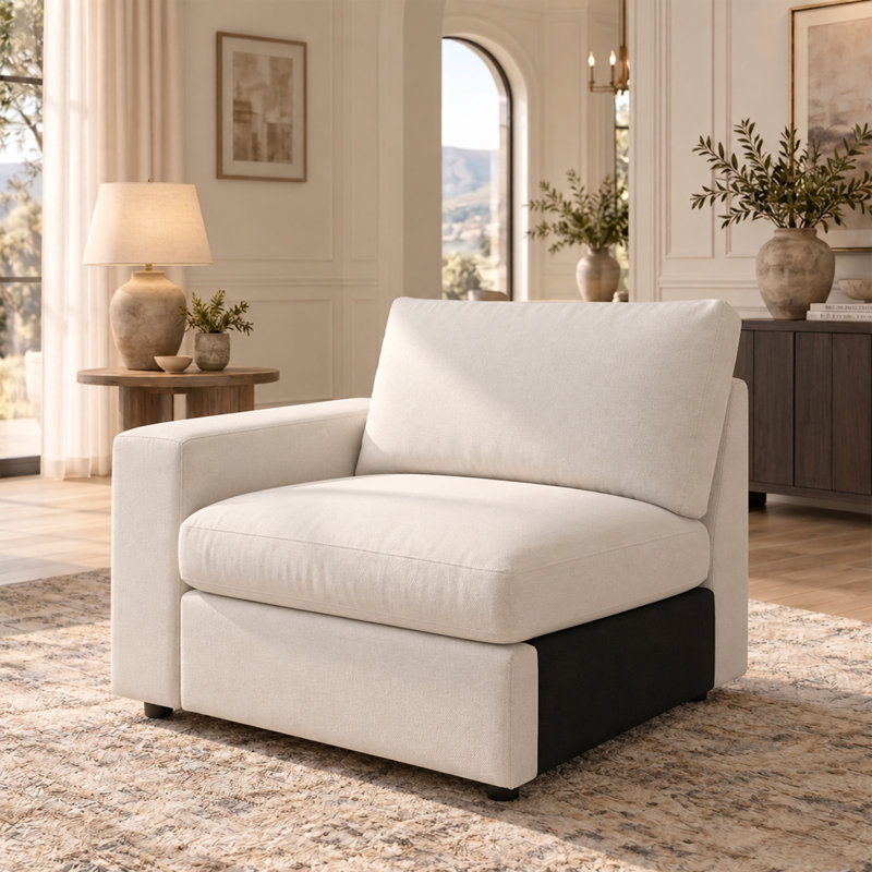 Modern Left-Arm Seat For Modular Sofa
