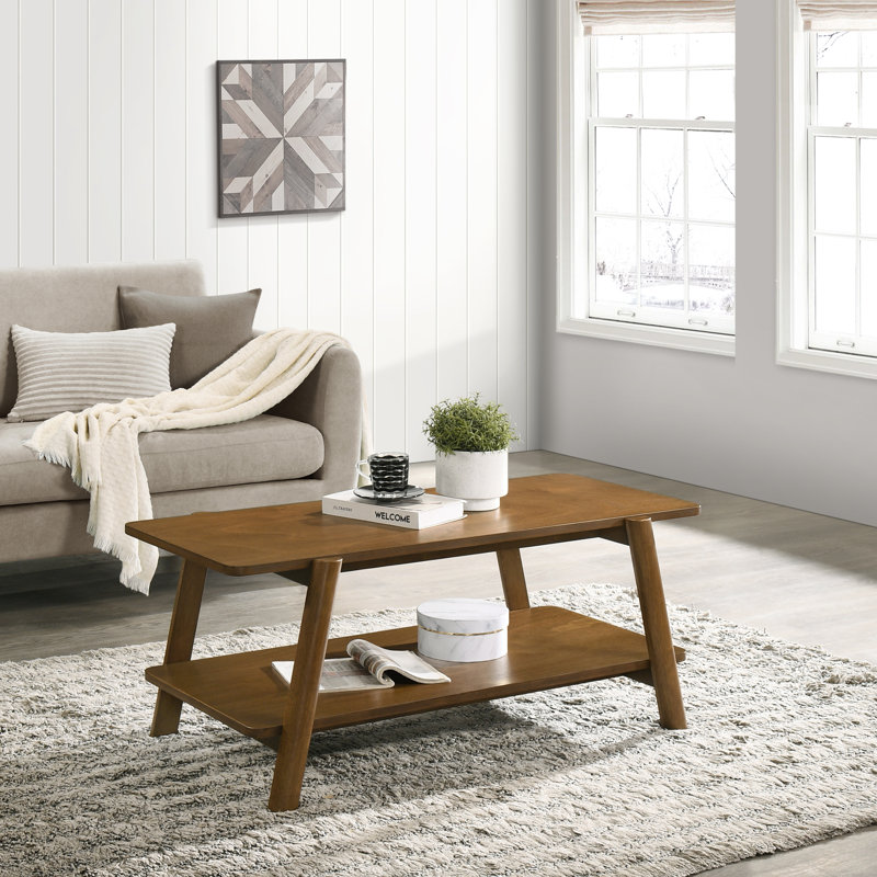 Table basse simple Cavett, Noyer