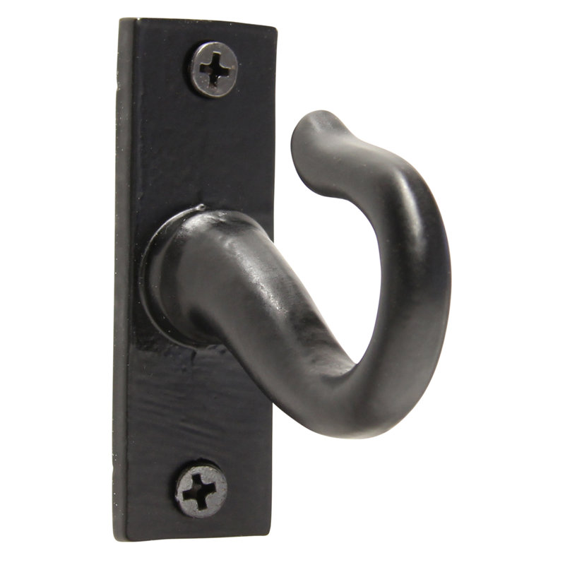 Black Metal 2.2 Inch Decorative Wall Hook