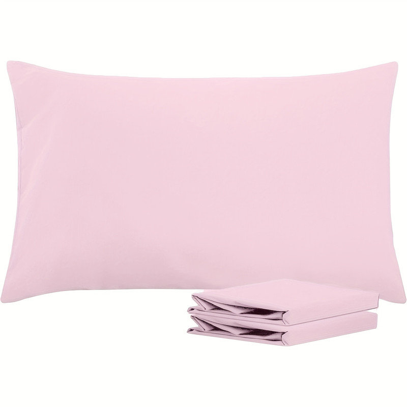 Taies d'oreiller en microfibre brossée Easy Care, Pink, Taie d'oreiller très grande
