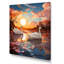 «Graceful Mirage Swans II», reproduction d'art sur toile-97170100-97170101