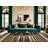Washable Cognac Light Beige Striped Area Rug-1235556845