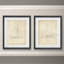 Plan de voilier III - Encadré sous verre, lot de 2, grande décoration murale pour salon