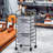 Black Heavy-Duty Metal Utility Cart With 8 Drawers - Rolling Storage Solution For Home And Office-1572231262