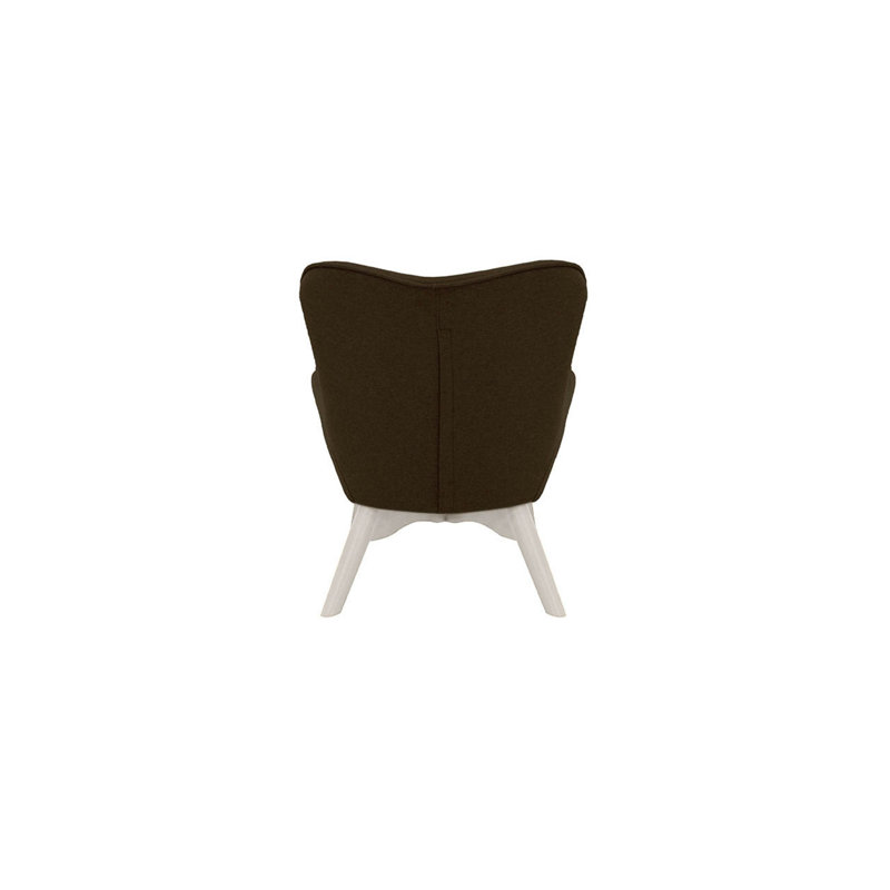 Wimbled Kids Personalized 31 cm Club Chair Club Chair and Ottoman, Brown/White