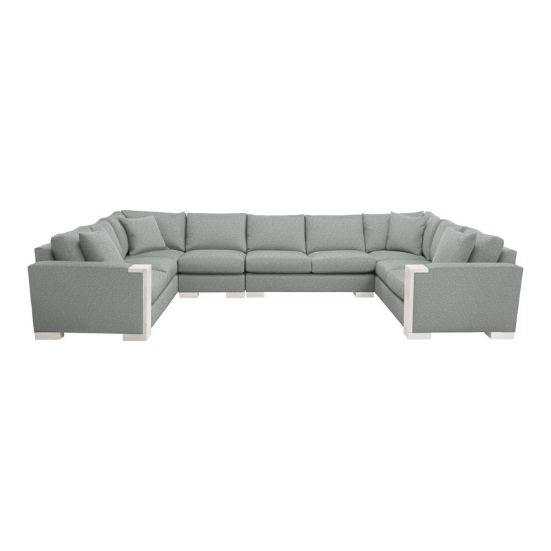 Abingdon By Michael Weiss Upholstered Sectional Symmetrical, Tuck Water, Casa Blanca