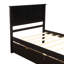 Lit plateforme avec rangement, 2 tiroirs avec roulettes, lit simple-1601523845
