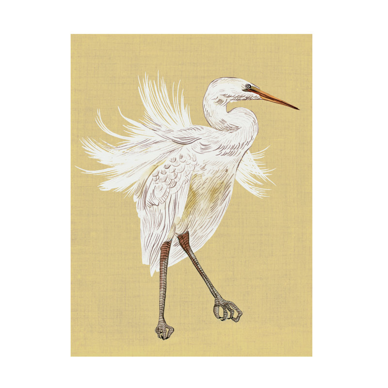 «Heron Plumage V» sur toile par Melissa Wang, H 32 po x l 24 po x P 2 po